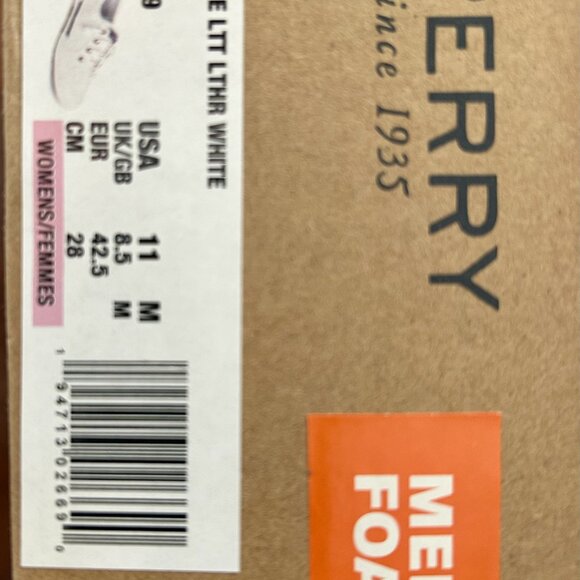 Sperry Pier Wave Leather White Shoes, Womens Size 11 - Picture 6 of 6